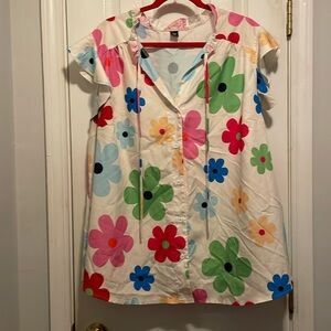 Floral print Sleeveless blouse